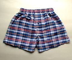 チェックのトランクス